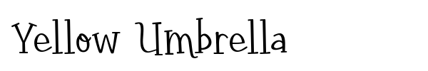 Yellow Umbrella font preview